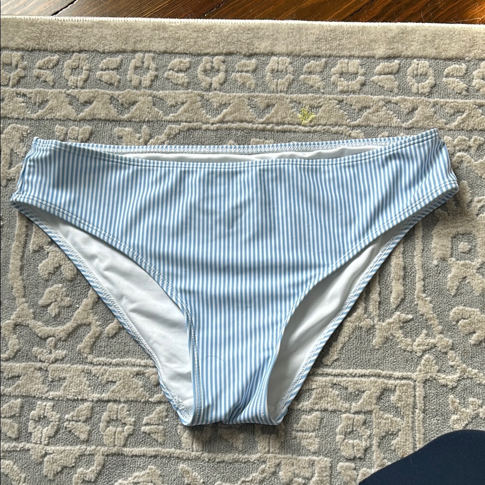 Blue Striped Women's Swim Bottom
